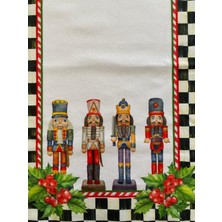 Lilies Atelier Mackenzie Model Yılbaşı Nutcracker Kurşun Asker 35 x 50 cm Mutfak Havlusu I El Havlusu I Kurulama Bezi