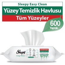 Sleepy Easy Clean Beyaz Sabun Katkılı Yüzey Temizlik Havlusu 6x100 (600 Yaprak)