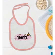 Bk Kids Kişiye Özel Pembe Bebek Mama Önlüğü - Model 166