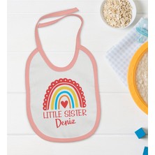 Bk Kids Kişiye Özel Pembe Bebek Mama Önlüğü - Model 147