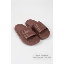 Ozyo Lissa Kahverengi Eva Yazlık Plaj - Günlük Platform Terlik