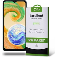 Kzy Samsung Galaxy A04S Temperli Ekran Koruyucu Kırılmaz Cam Ekonomik 5'li Paket