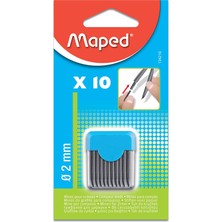 Maped Pergel Yedek Uçlar, Çap 2 Mm, 10 Adet, Siyah