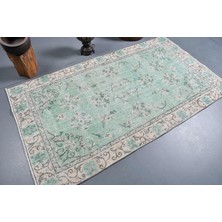 Kayra Export Eskitme Halı, Türk Halısı, Halı, 112 x 208  cm Yeşil Halı, Kabilesı Alan Halı, Yün Alan Halı,  10044
