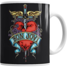 Humuts Bon Jovi Banda Kupa Bardak Porselen