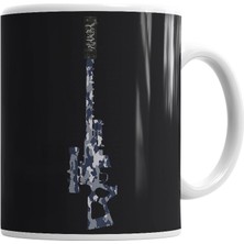 Humuts Sniper Navy Kupa Bardak Porselen