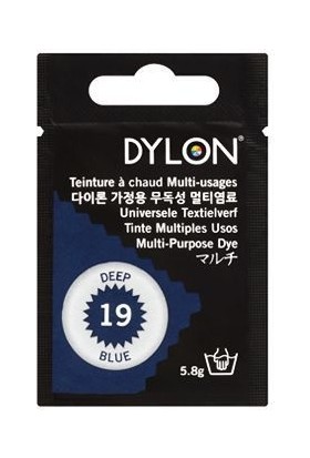Dylon Elde Boyama -Koyu Mavi-Multi Purpose Dye-Deep Blue 5.8 Gr. - Kumaş Boyası / Giysi Boyası