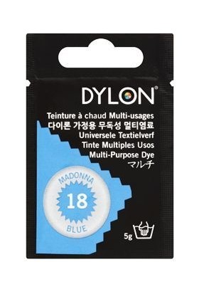 Dylon Elde Boyama -Madonna Mavisi-Multi Purpose Dye-Madonna Blue 5.8 Gr. - Kumaş Boyası / Giysi Boyası
