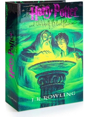 Alanç Harry Potter Kitap Görünümlü Kilitlenebilir Gizli Kasa, Cüzdan, Rozet Hediye Seti