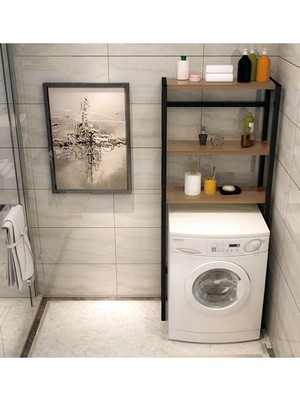 Morpanya Çamaşır Makinesi Üstü Düzenleyici Raf Banyo Dolabı Rafı Makina Üstü Dolap Raf