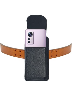 Vizyon Kemere Takılan Telefon Kılıfı Dik Bel Kemer Kılıfı Kapaklı Mıknatıslı 17.2 x 8.3 cm