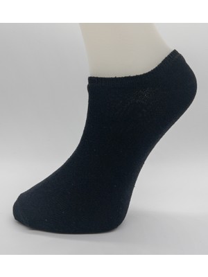 Ciho Socks Erkek Basic 12 Çift Siyah Füme Gri Renk Patik Çorap