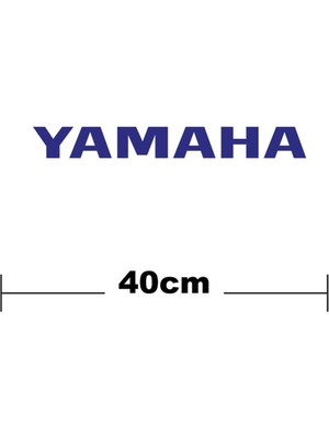 Motiker Yamaha Logo Yazı Sticker Etiket Tek Renk