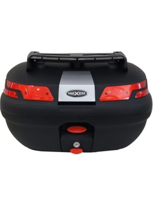 Maxem SL45 Full Siyah Motosiklet Arka Çanta 45 Lt Su Geçirmez Tasarım ve Güvenli Kilit Sistemi