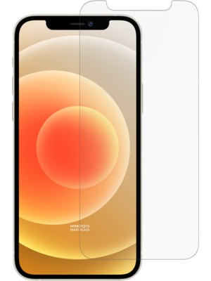 Apple Iphone 12 Şeffaf Temperli Cam Maxi Glass Ekran Koruyucu
