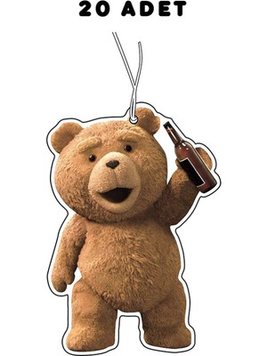 odaburada 20 Adet Ayı Ted Tasarımlı Premium Oto Araç Kokusu ve Aksesuarı