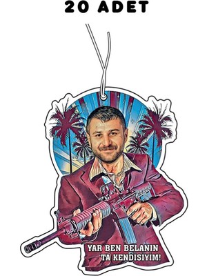 odaburada 20 Adet Azer Bülbül Gta Tasarımlı Premium Oto Araç Kokusu ve Aksesuarı