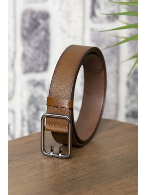 Kasva Deri 4 cm Fındık Orijinal Deri Kemer