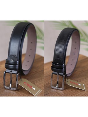Kasva Deri 2 Adet 3.5 cm Suni Klasik Kemer