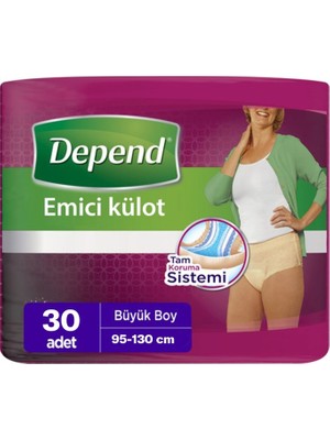 Depend Emici Külot Hasta Bezi Large - Büyük Kadın (30 Adet)
