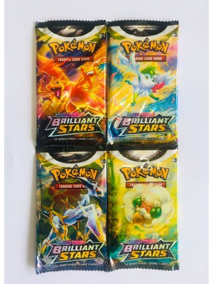 Abetto Market Pokemon Brıllıant Stars Oyun Kartları (4 Paket)