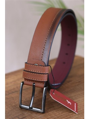 Kasva Deri 4.5 cm Fındık Kot Suni Spor Kemer