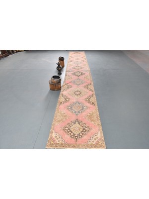 Eskitme Halı, Türk Halısı, Halı, 100X683 cm Pempe Halı,  Mutfak Halı, Ofice Merdiven Halı,  10304