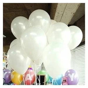 Tatlı Günler 20 Adet Metalik Sedefli Beyaz Balon Doğum Günü Helyumla Uçan