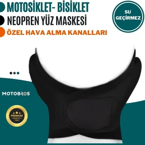 NS-980 Motosiklet Bisiklet Hava Kanallı Su Geçirmez Orjinal Neopren Maske