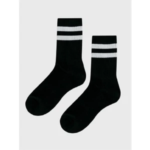Herosa Tekstil Pamuklu Siyah Çizgili Çorap