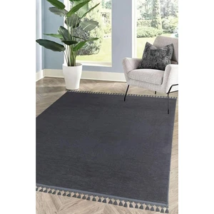 Saraz Halı Comfort Puffy Peluş Halı Antrasit Puffy Saçaklı
