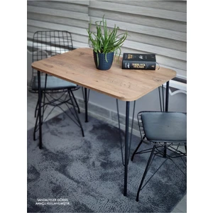 Bambeds Mobilya Metal Ayaklı 60X90 cm Eclipse 2022 Mutfak Masası Balkon Masası Çalışma Masası
