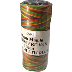Srtfootcare Mumlu Iplik 1 mm 100MT Multicolor (Leathercraft, Deri Hobi)