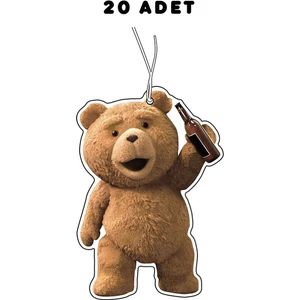 20 Adet Ayı Ted Tasarımlı Premium Oto Araç Kokusu ve Aksesuarı