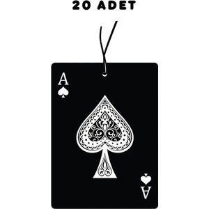 20 Adet Maça As Tasarımlı Premium Oto Araç Kokusu ve Aksesuarı