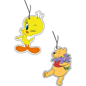 Tweety ve Winnie The Poo Dekoratif Oto Kokusu ve Aksesuar Seti