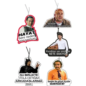 Konuşan 5'li Komik Tasarımlı Dekoratif Oto Araç Kokusu ve Aksesuarı