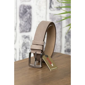 Kasva Deri  4 cm Kum Nubuk Orijinal Deri Kemer