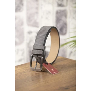 Kasva Deri 4 cm Füme Nubuk Orijinal Deri Kemer