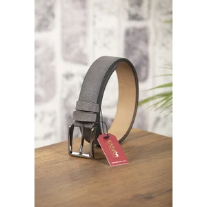 Kasva Deri 4 cm Füme Nubuk Orijinal Deri Kemer