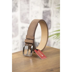 Kasva Deri 4 cm Koyu Vizon Nubuk Orijinal Deri Kemer