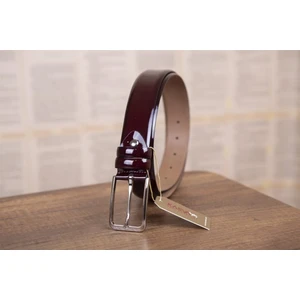 Kasva Deri 3.5 cm Bordo Orijinal Deri Kemer