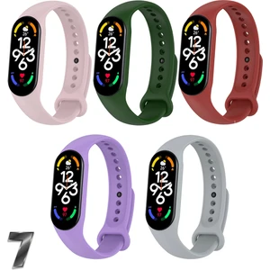 Xiaomi Mi Band 7 Uyumlu Silikon Kordon Seti 5li
