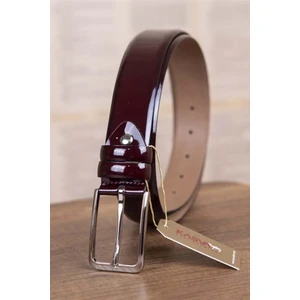 Kasva Deri 3.5 cm Bordo  Deri Kemer