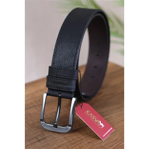 Kasva Deri 4.5 cm Siyah Kot Suni Spor Kemer