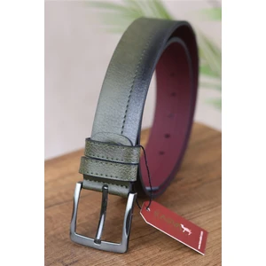 Kasva Deri 4.5 cm Yeşil Kot Suni Spor Kemer