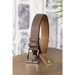 Kasva Deri 3.5 cm Kahve  Deri Kemer