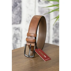 Kasva Deri 3.5 cm Taba Grayz  Deri Kemer