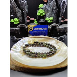 Doğal Taş Delisi Kan Taşı Taşı Doğal Taş Dizisi (8mm) (Sertifikalı)
