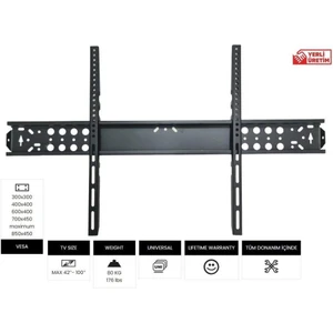 VT-100S 65'' 165EKRAN Sabit Lcd-Led Tv Askı Aparatı